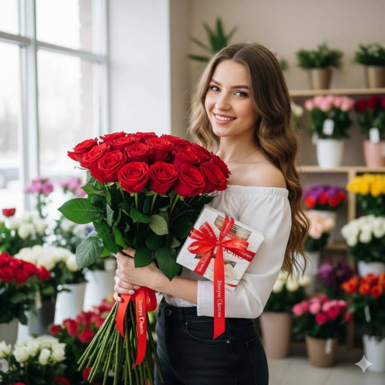 15 роз и конфеты 15 роз и конфеты