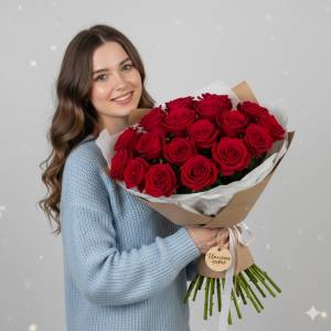 Розы Freedom "Яркая Свобода" 9 шт