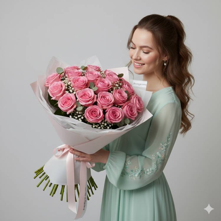 Розы Aqua (розовая) 25шт Розы Aqua (розовая) 25шт