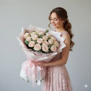 Розы Sweet Avalanche (нежно-розовая) 29 штук