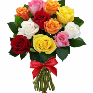 Букет из 11 микс роз 70 см